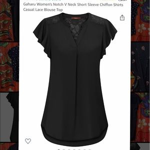 🖤NWOT Black Lace High Low Casual Blouse🖤